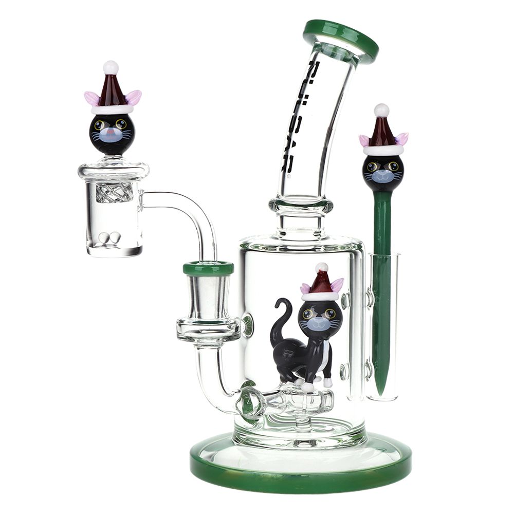 Pulsar Holidaze Series Glass Dab Rig Set | 8.25" | 14mm F, BDD Wholesale