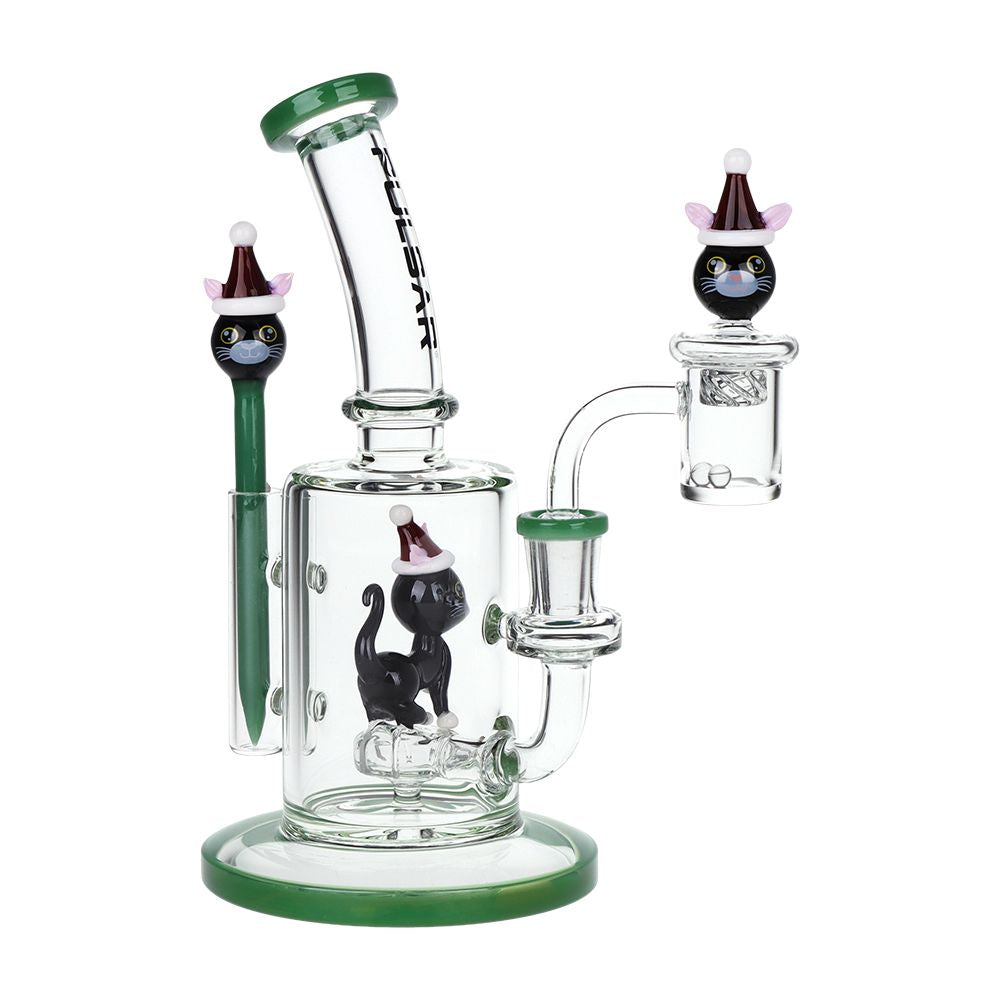 Pulsar Holidaze Series Glass Dab Rig Set | 8.25" | 14mm F, BDD Wholesale