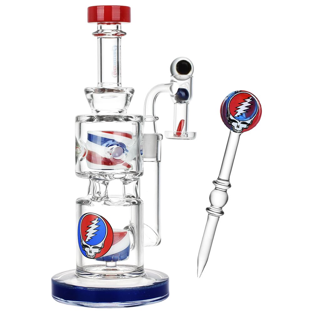 Grateful Dead x Pulsar Stealied Out Dab Rig Set - 9" / 14mm F, BDD Wholesale