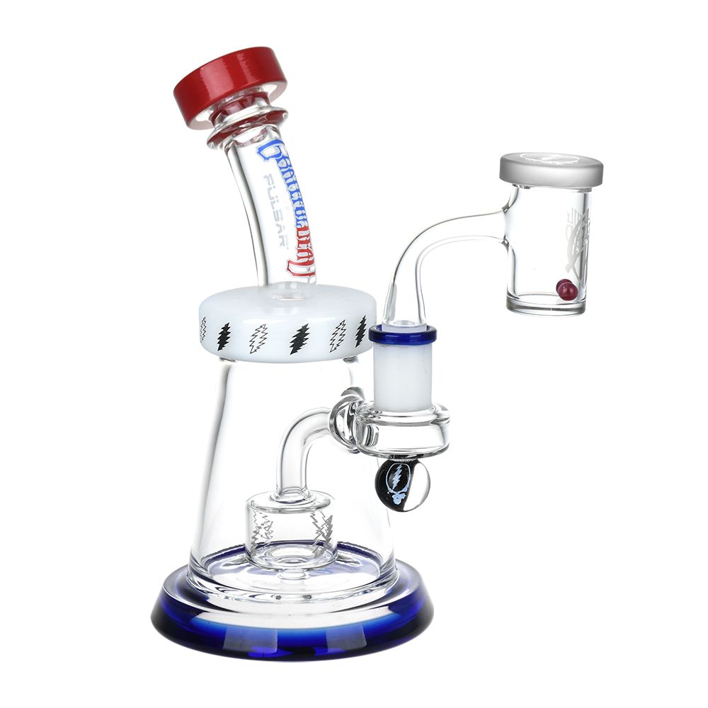 Grateful Dead x Pulsar Lightning Bell Dab Rig Set - 7.5" / 14mm F, BDD Wholesale