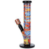 Pulsar Inside Print Straight Tube Glass Water Pipe | 11.25" | 14mm F, BDD Wholesale