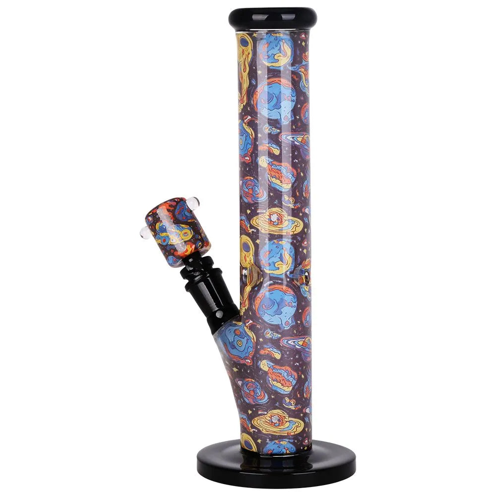 Pulsar Inside Print Straight Tube Glass Water Pipe | 11.25" | 14mm F, BDD Wholesale