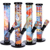 Pulsar Inside Print Straight Tube Glass Water Pipe | 11.25" | 14mm F, BDD Wholesale