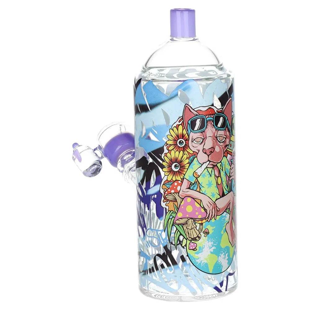 Pulsar Graffiti Series Spray Paint Glass Water Pipe Set / 7.5" / 14mm F, BDD Wholesale