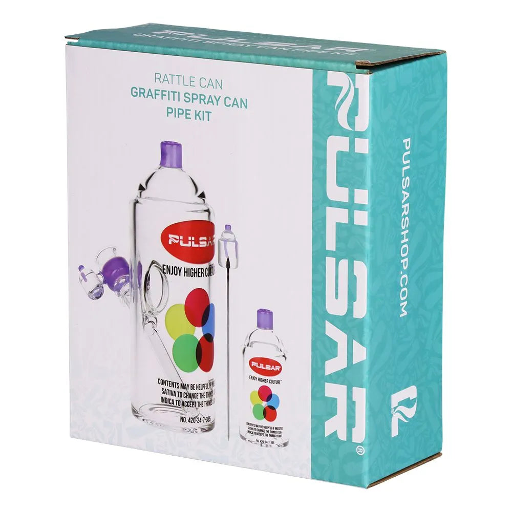 Pulsar Graffiti Series Spray Paint Glass Water Pipe Set / 7.5" / 14mm F, BDD Wholesale