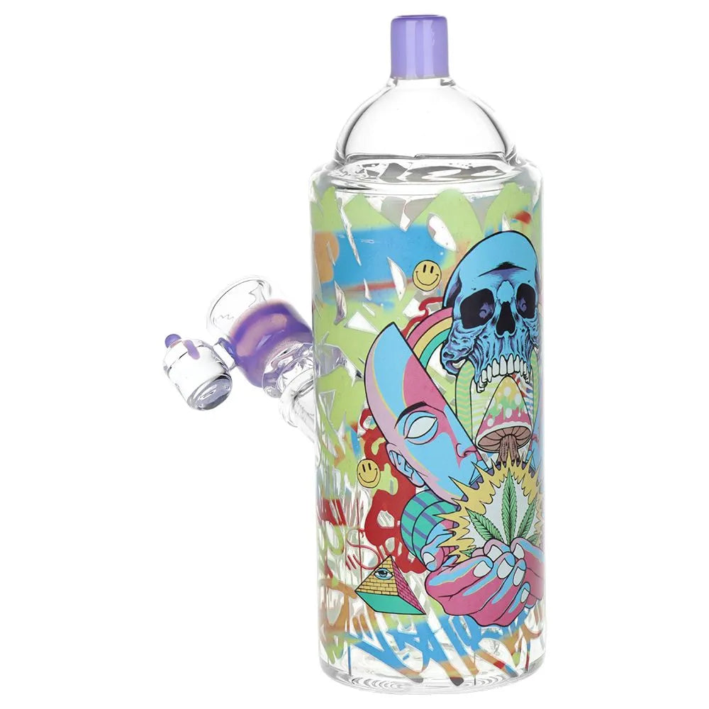 Pulsar Graffiti Series Spray Paint Glass Water Pipe Set / 7.5" / 14mm F, BDD Wholesale
