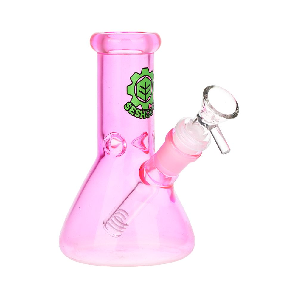 SeshGear Shorty Beaker Color Glass Water Pipe | 5.75" | 14mm F, BDD Wholesale