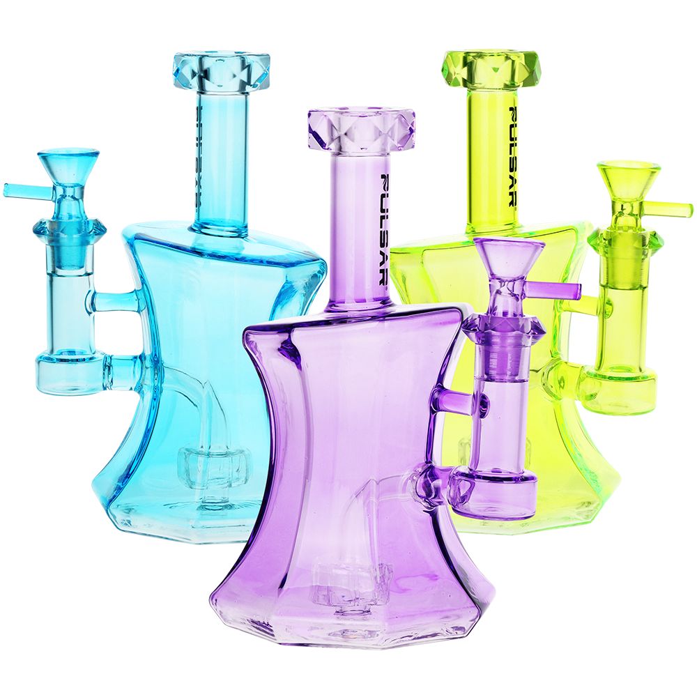 Pulsar Drippy Diamonds Glass Water Pipe | 7.5" | 14mm F, BDD Wholesale