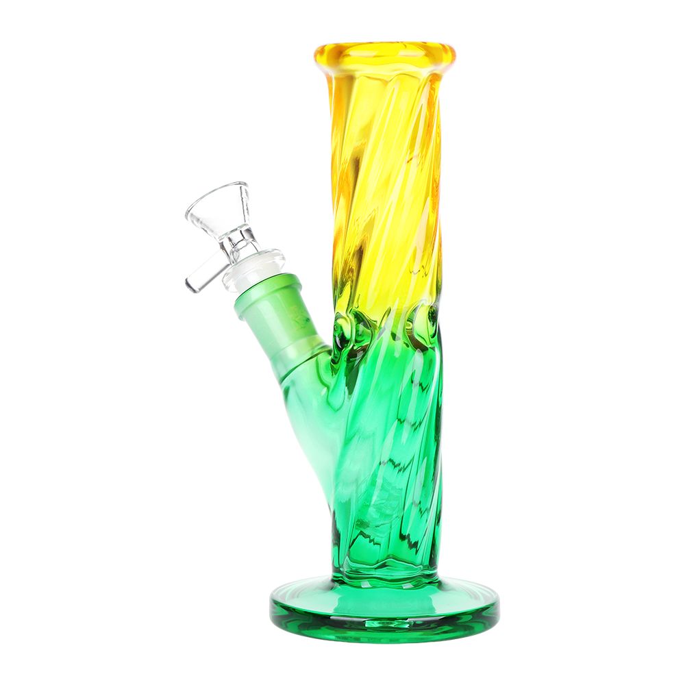 SeshGear Twist Ombre Straight Tube Glass Water Pipe | 7.75" | 14mm F, BDD Wholesale