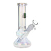 SeshGear Double Bubble Electroplated Glass Water Pipe - 8" / 14mm F / Colors Vary, BDD Wholesale