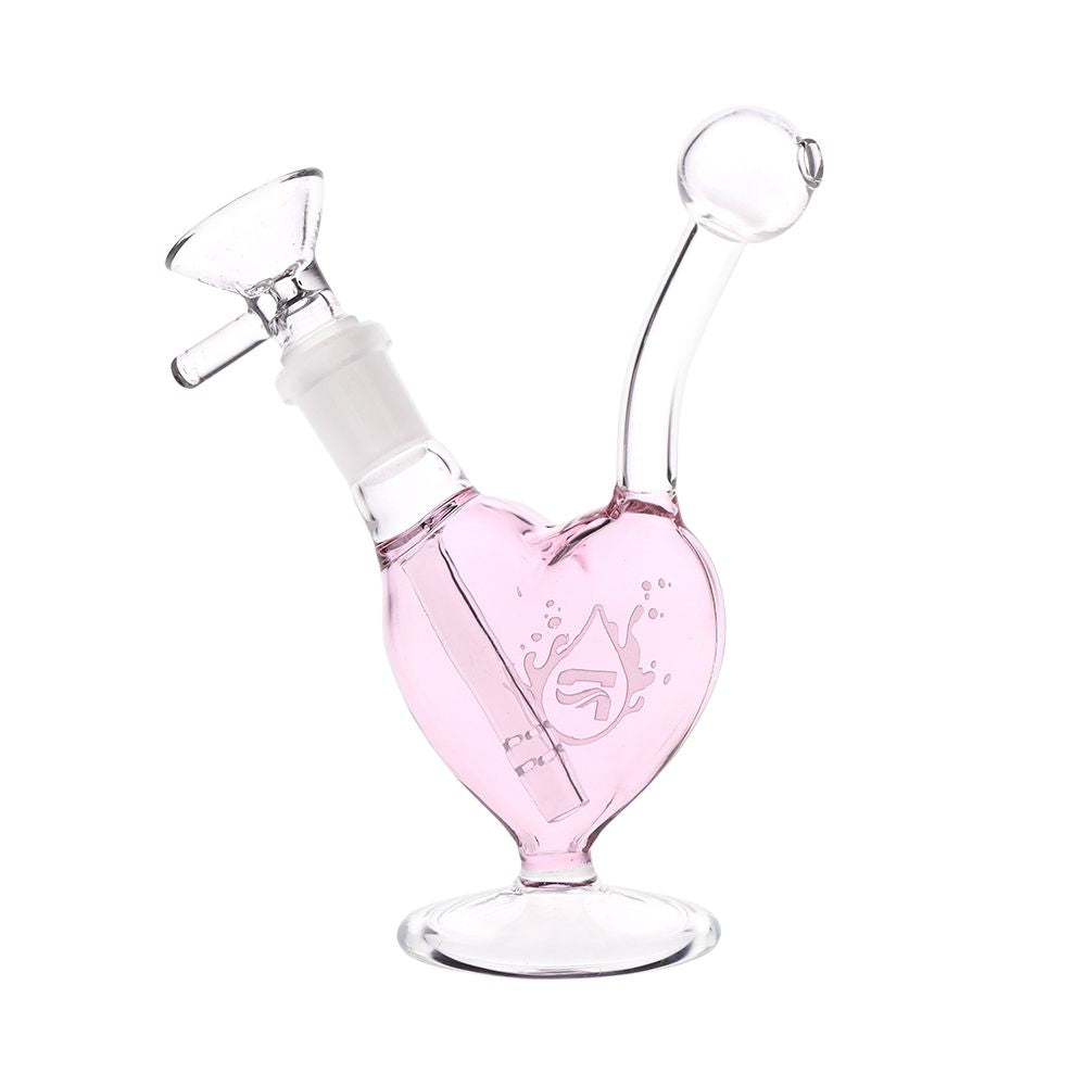 Pulsar Big Heart Glass Water Pipe - 5.5" / 14mm F, BDD Wholesale