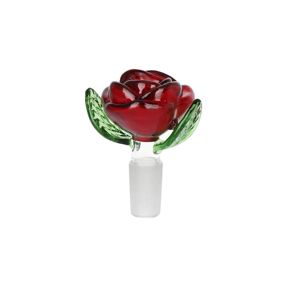 Pulsar Valentine's Hearts 'n' Roses Glass Herb Pipe Duo - 10" / 14mm F, BDD Wholesale