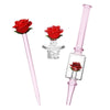 Pulsar Valentine's Rose Glass Dab Rig Set - 8.25" / 14mm F, BDD Wholesale