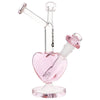 Pulsar Double Kiss Heart Glass Water Pipe - 11" / 14mm F, BDD Wholesale