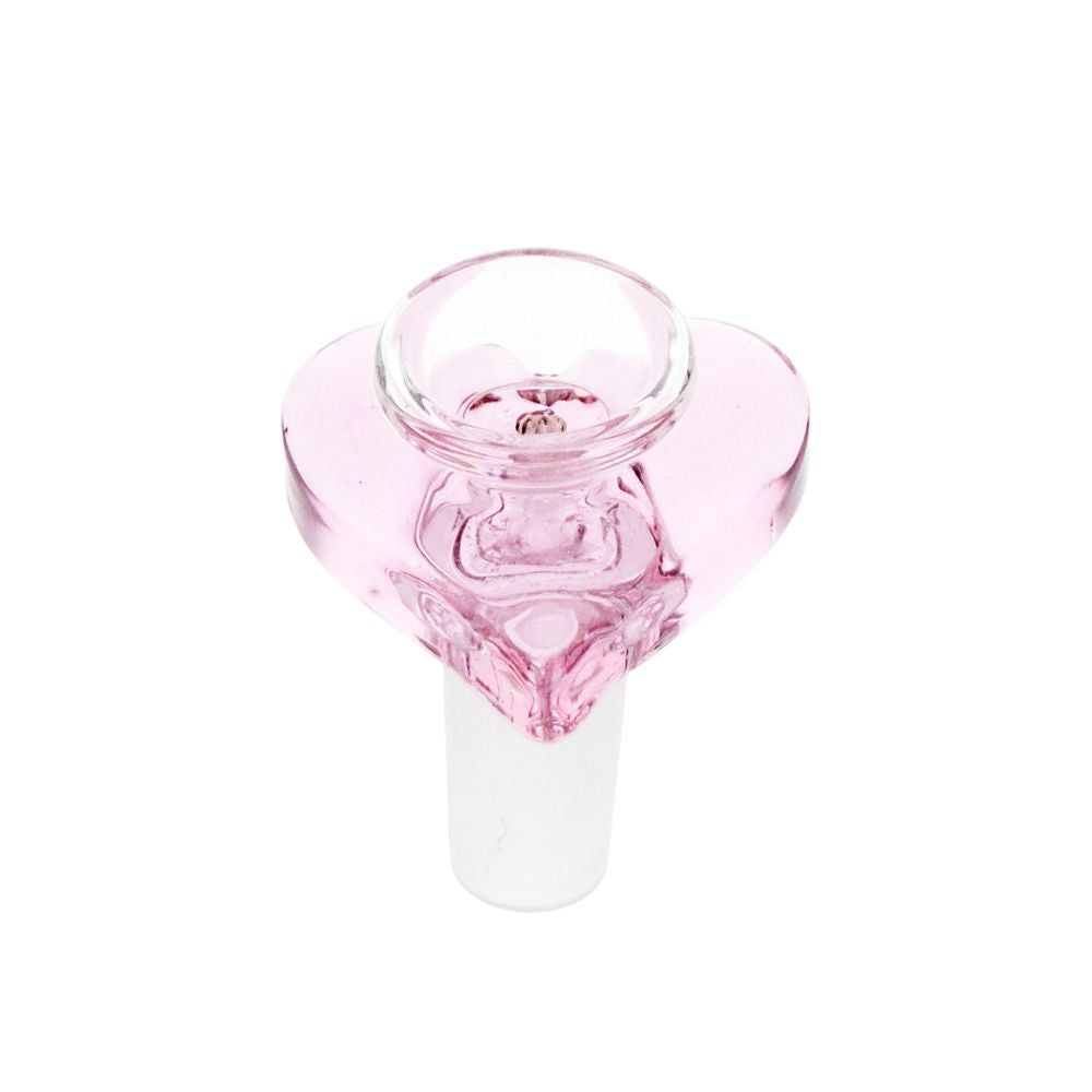Pulsar Double Kiss Heart Glass Water Pipe - 11" / 14mm F, BDD Wholesale