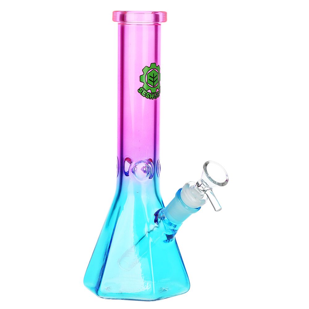 SeshGear Prismatic Bliss Ombre Glass Water Pipe | 10" | 14mm F, BDD Wholesale