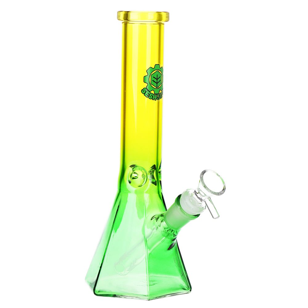 SeshGear Prismatic Bliss Ombre Glass Water Pipe | 10" | 14mm F, BDD Wholesale