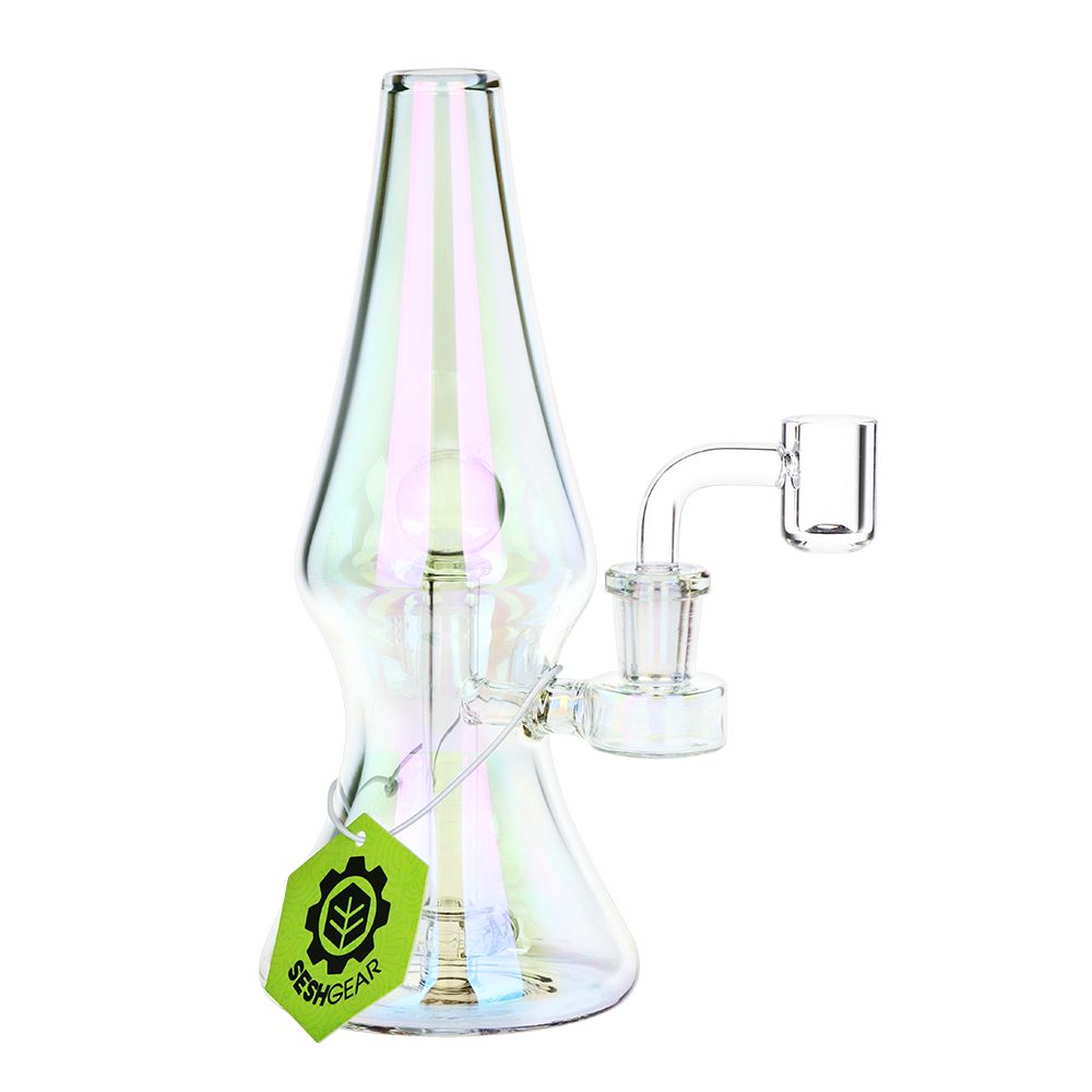 SeshGear Lava Lamp Electroplated Ombre Glass Dab Rig - 8" / 14mm F, BDD Wholesale