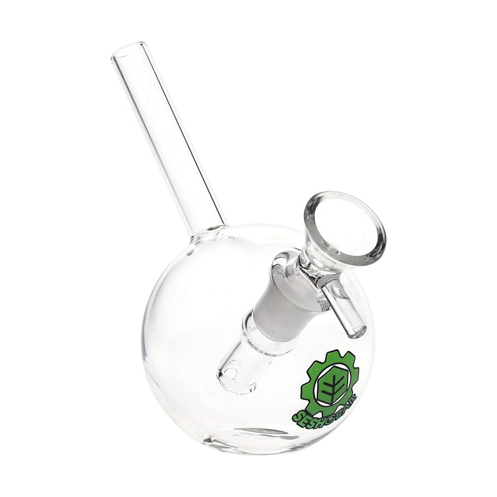 SeshGear Round Ball Glass Water Pipe - 4.5" / 14mm F / Colors Vary, BDD Wholesale