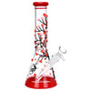 Pulsar Branching Hearts Glow in Dark Beaker Glass Water Pipe - 10" / 14mm F, BDD Wholesale