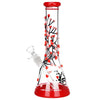 Pulsar Branching Hearts Glow in Dark Beaker Glass Water Pipe - 10" / 14mm F, BDD Wholesale