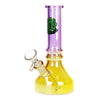 4CT BUNDLE - Seshgear Electroplated Ombre Glass Water Pipe - 6.5" / 14mm F / Assorted Colors, BDD Wholesale