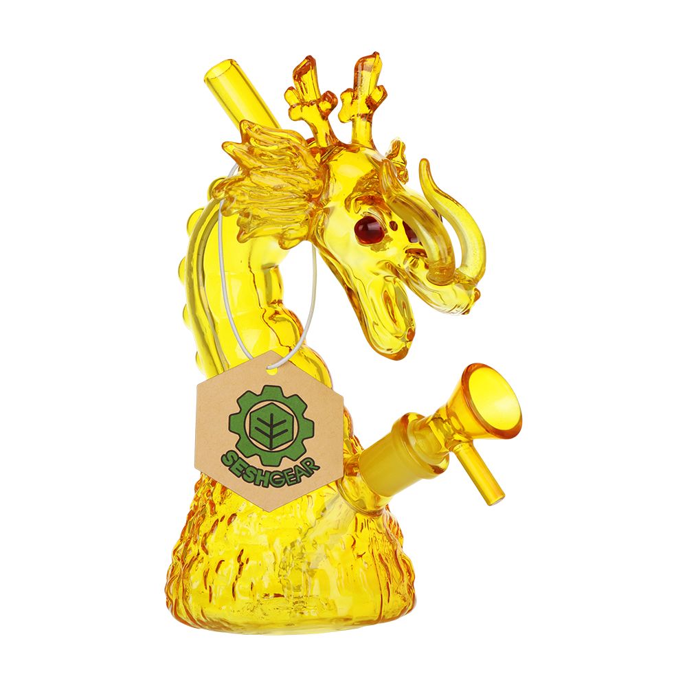 SeshGear Rising Dragon Glass Water Pipe | 6.75" | 14mm F, BDD Wholesale