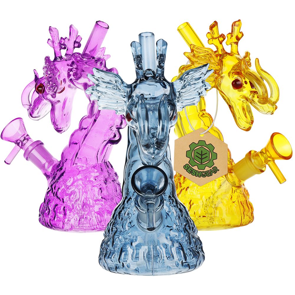 SeshGear Rising Dragon Glass Water Pipe | 6.75" | 14mm F, BDD Wholesale
