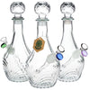 SeshGear Vintage Decanter Style Glass Water Pipe - 10.75" / 14mm F / High Stripe / Colors Vary, BDD Wholesale