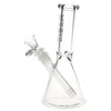 Pulsar Slant Neck Beaker Glass Water Pipe Zippered Case Travel Kit - 7" / Clear, BDD Wholesale
