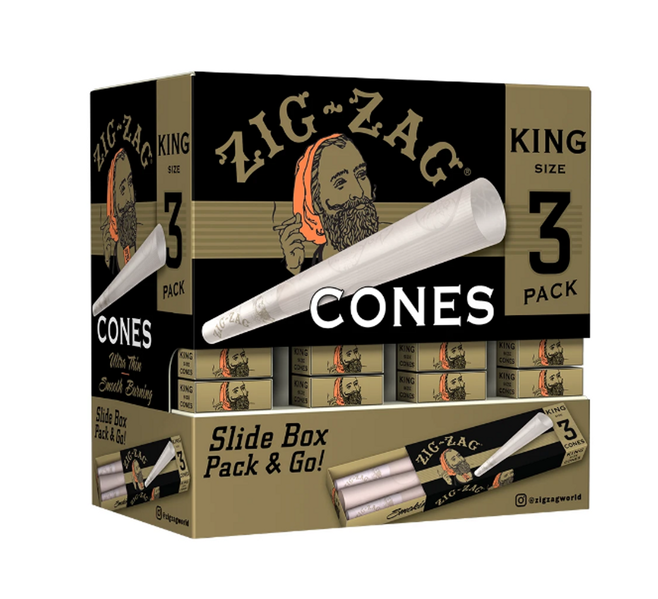 Zig Zag - King Size Ultra Thin Cones (36pk)