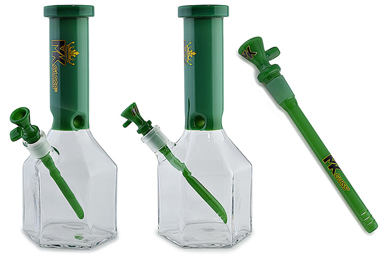 MK Glass Geometric Heaxagon Water Pipe