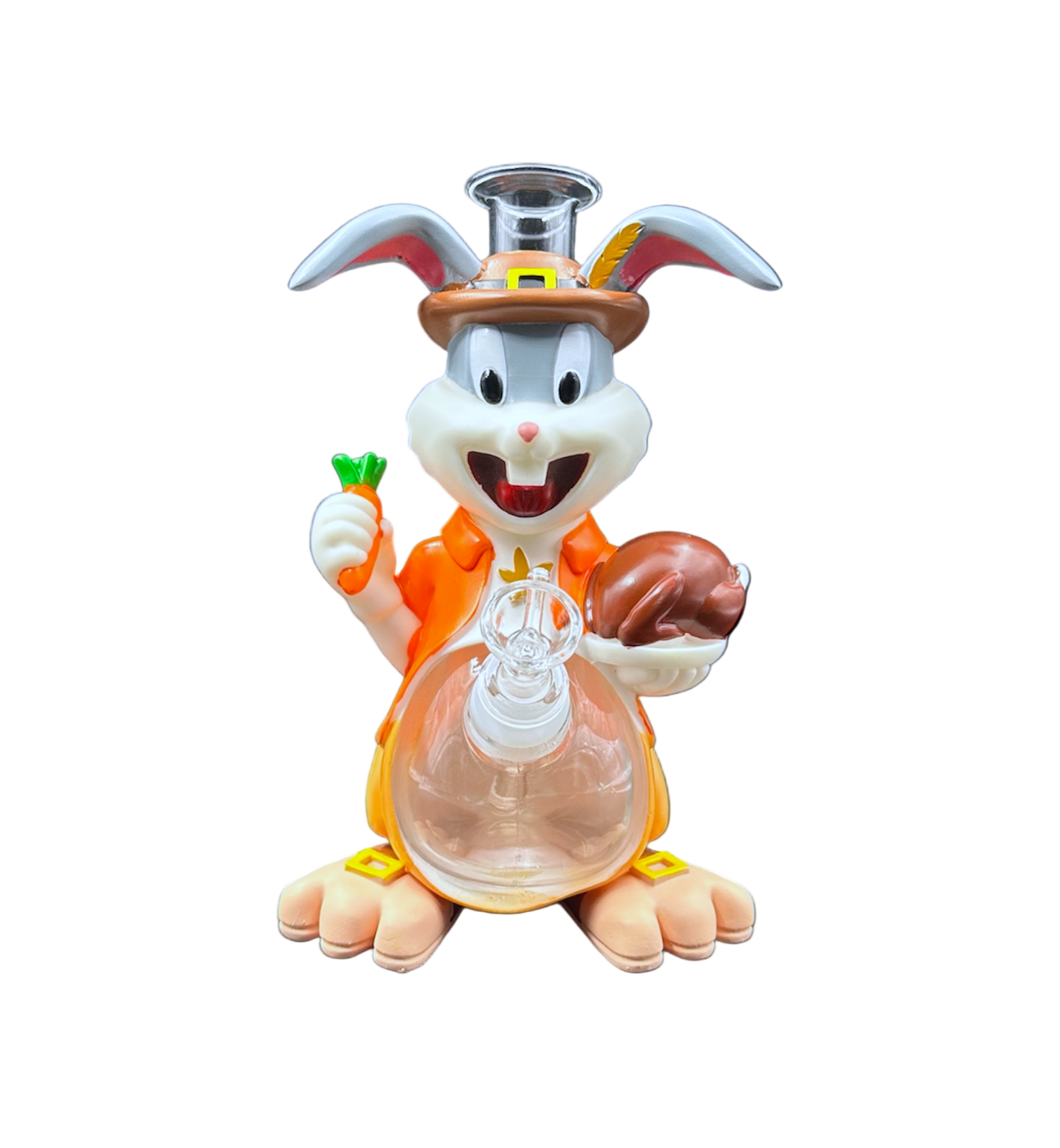 Glass Water Pipe - Pilgrim Rabbit (9")
