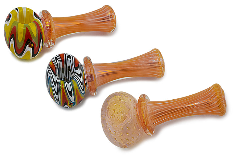 Silver & Gold Fumed Glass Pipe