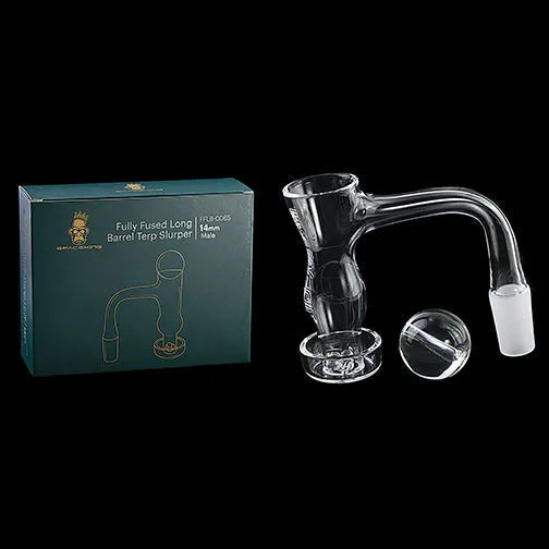 Space King Fully Fused Long Barrel Terp Slurper (Dark Green)