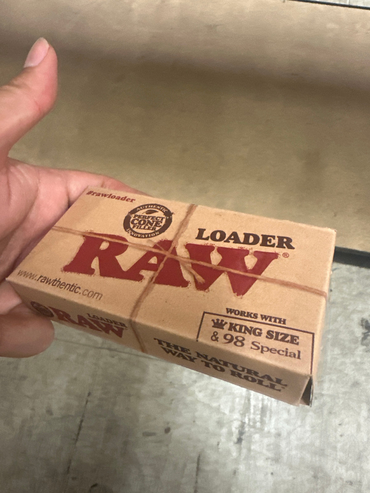 RAW Loader cone filler, works with King Size and 98 Special