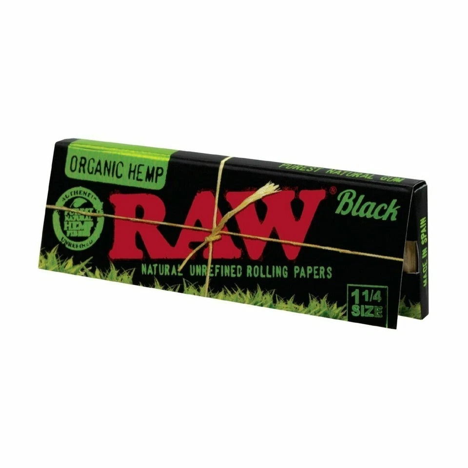 RAW Organic Hemp Black 1 1/4 (24ct Display)