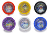 Glass ashtray with silicone sleeve, all six designs