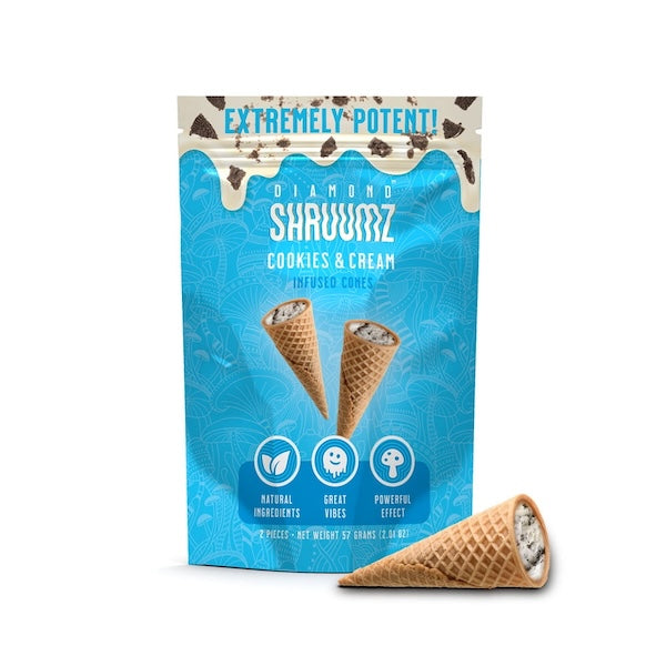 Diamond Shruumz Cones - Cookies and Cream