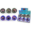 Glass ashtray with silicone sleeve, holographic designs, full display