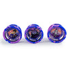 Glass ashtray with silicone sleeve, holographic design detail