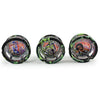 Glass ashtray with silicone sleeve, three designs