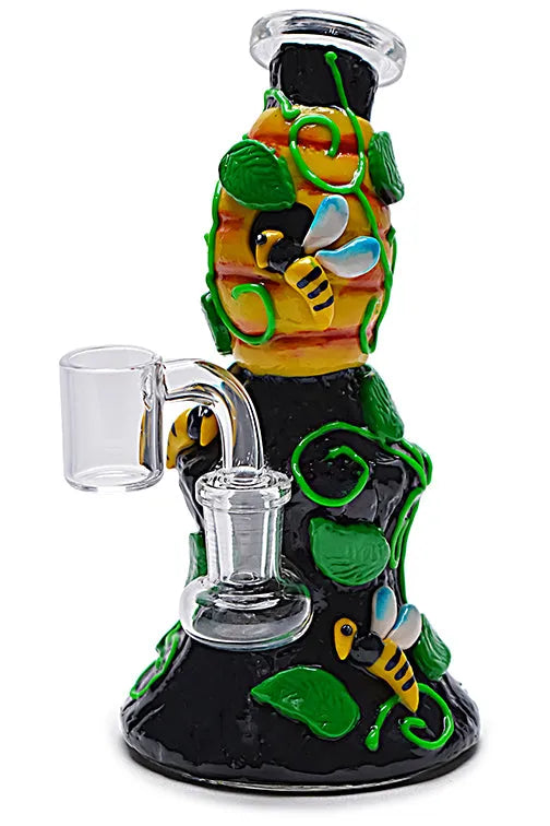 Pink Bee Rigs Clay Bee Honeycomb Rig | BDD Wholesale | Dab Rig