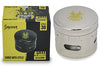 Shredder 4-Piece Metal Herb & Spice Grinder – Mirror Chrome Gold Skull Etch