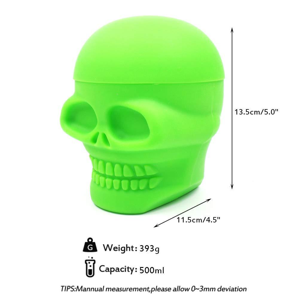 Extra Large Jumbo Silicone Skull Container Stash 500ml