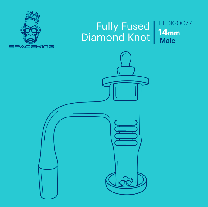 Space King Fully Fused Diamond Knot Banger Kit (Teal)