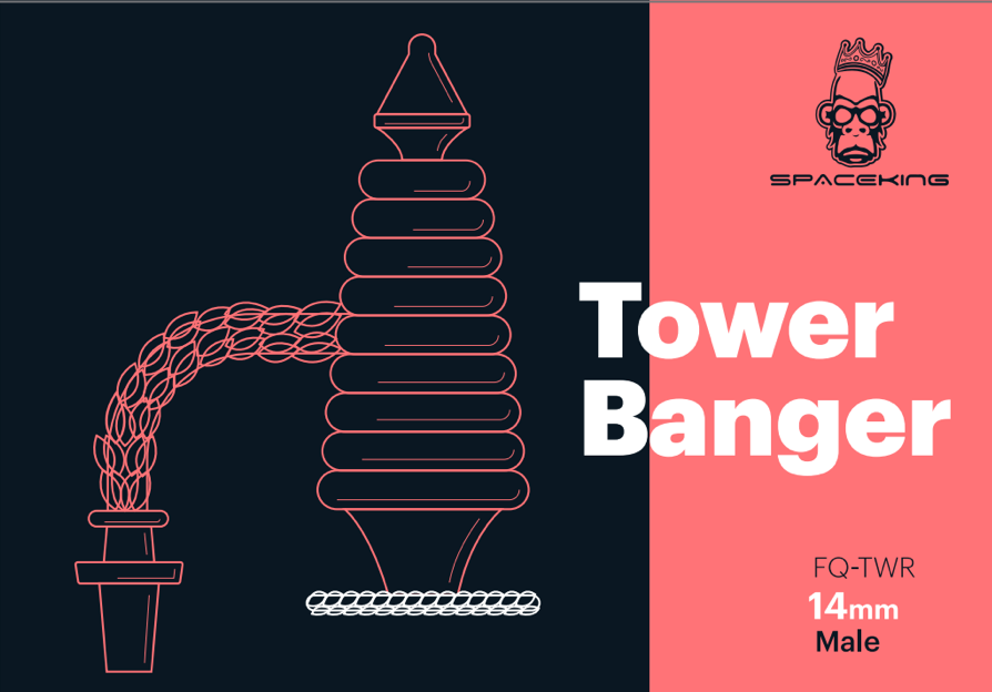 Space King Tower Banger - Handmade