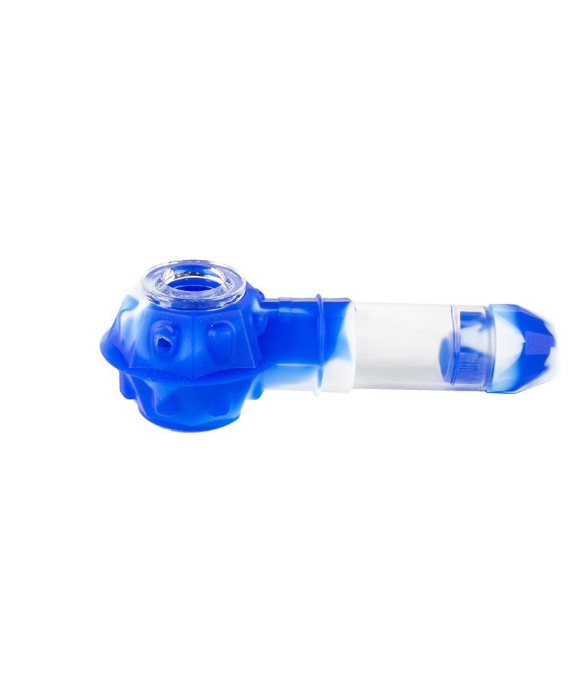 Silicone Hand Pipe - Glass Hybrid (5")