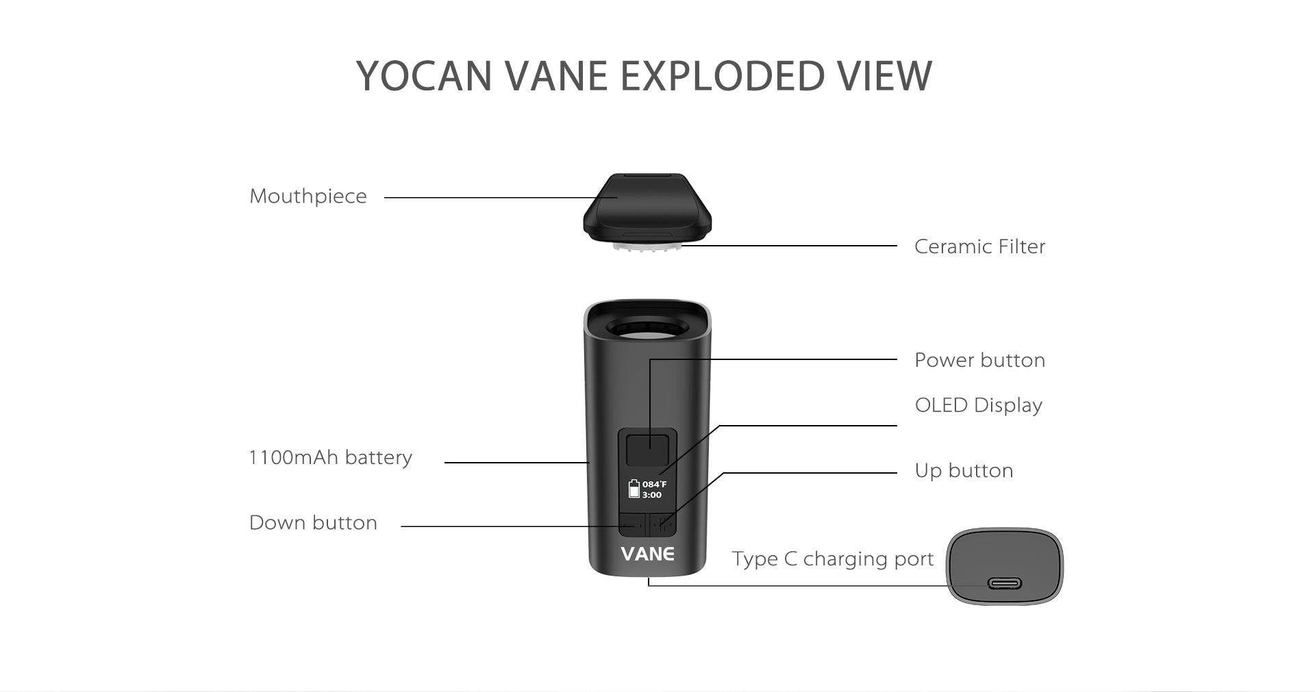 Yocan - Vane Vaporizer - Dry Herb