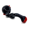 Glass Hand Pipe - Red Tip (5")